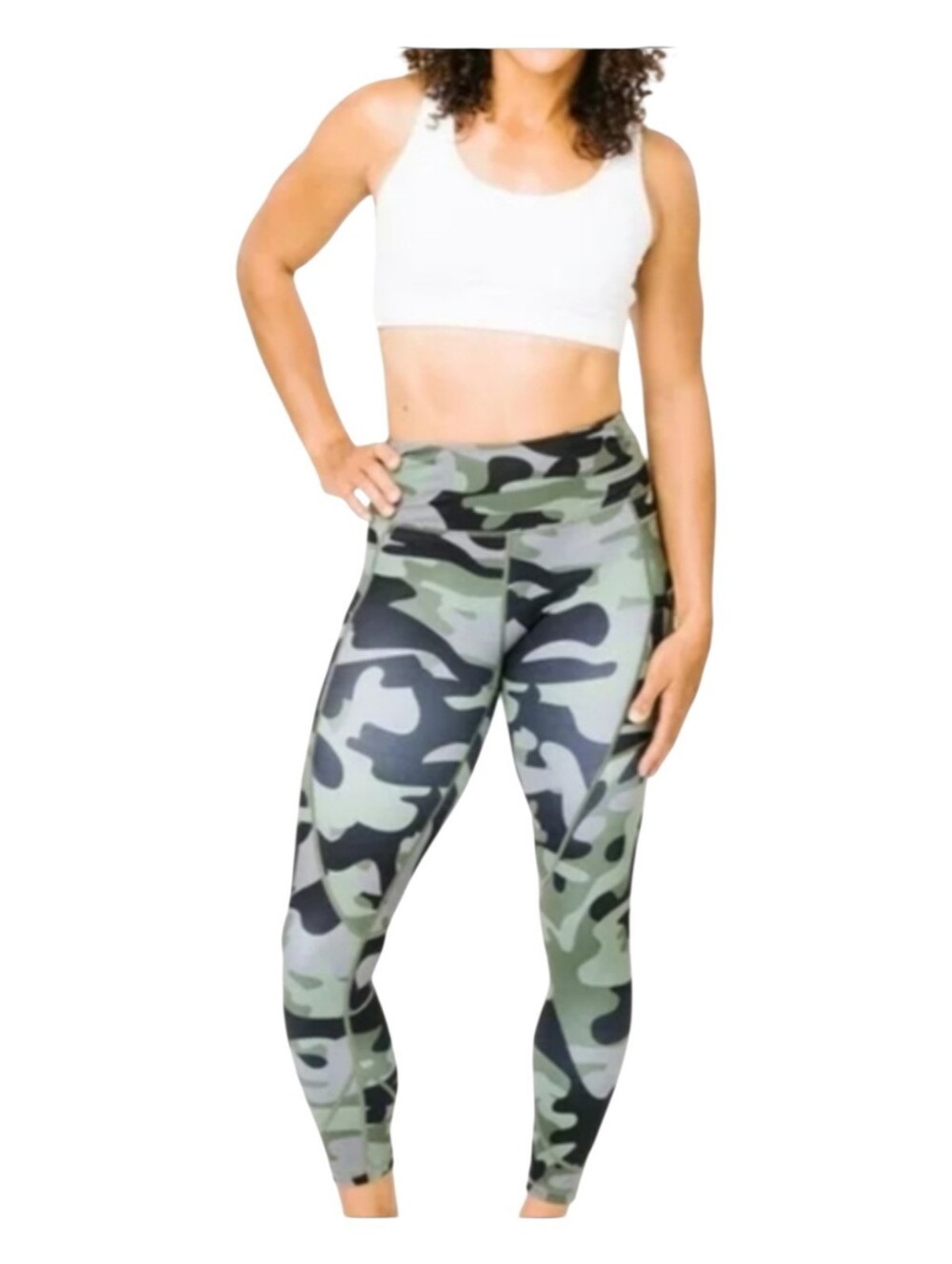 Zyia Active Pocket Light n Tight high-rise Camo Yoga leggings w/ pockets, sz 2